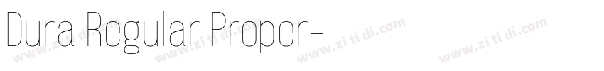 Dura Regular Proper字体转换